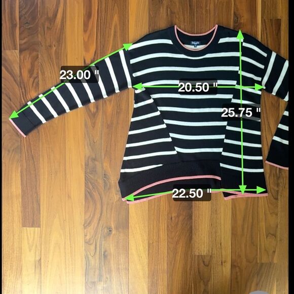 Splendid Avery Cashmere Blend Striped Sweater sz Medium - Picture 10 of 13